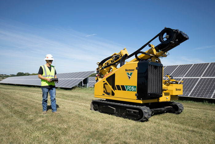 Pile driver routine maintenance for solar construction projects 