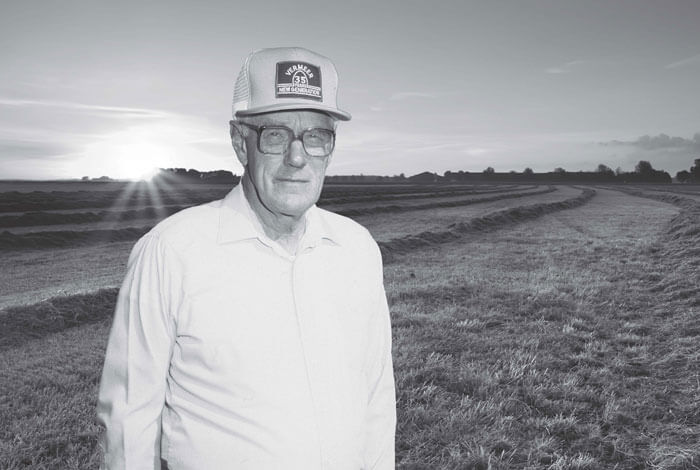 Gary Vermeer black and white photo in a field