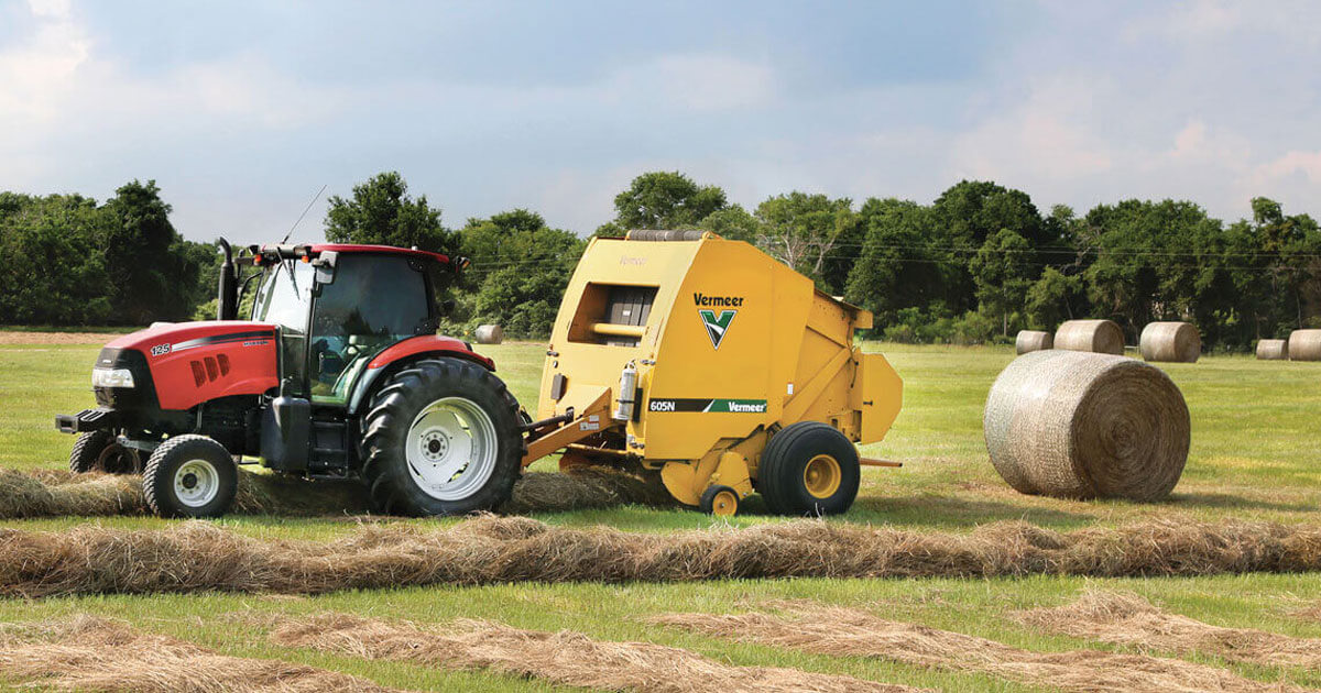 Vermeer Tractor Round Baler Model 605C Operator Instruction Manual  & Parts List 
