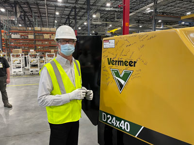 Historic milestone: first product rolls off the line of Vermeer Plant 7 facility