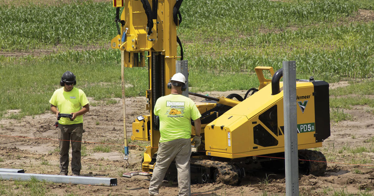 Vermeer Pile Drivers - Solar Panel Installation Equipment