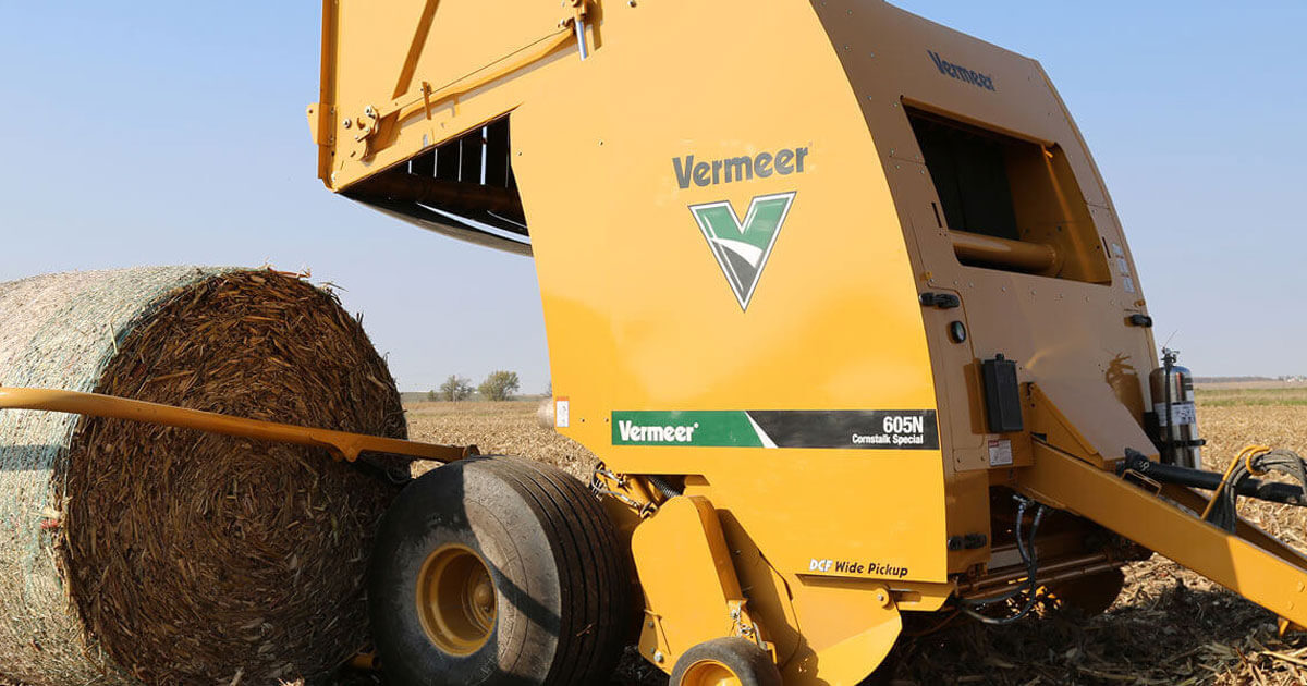 Vermeer 605N Cornstalk Baler How to Bale Cornstalks