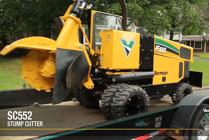 Vermeer SC552 Stump Cutter for Tough Jobsite Conditions