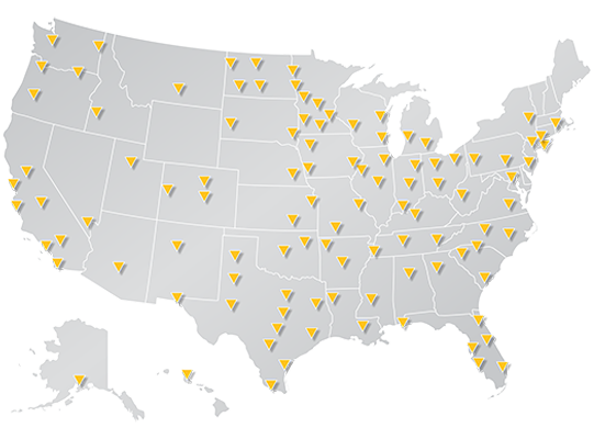 industrial dealer locations within the U.S.A.