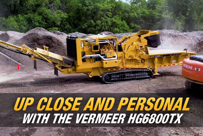 Vermeer HG6800TX Horizontal Grinder for Land-clearing Projects