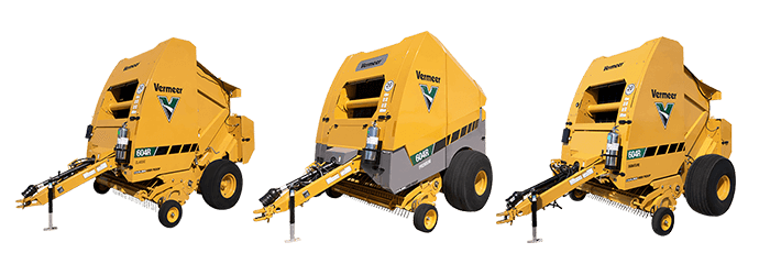 Cut out images of the Vermeer 604 R-series balers