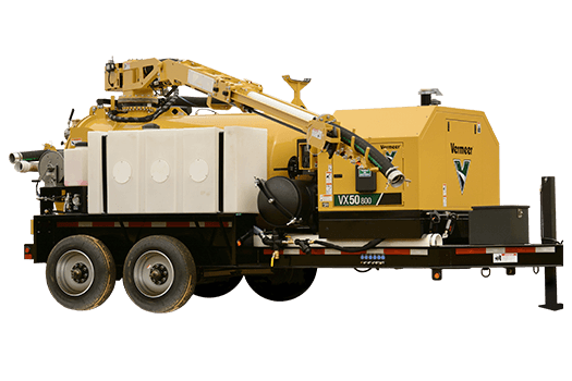 VX50-800 vacuum excavator with boom