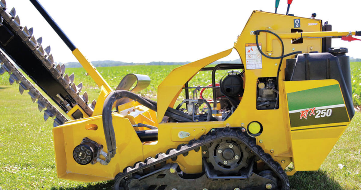 Vermeer RTX250 Pedestrian Trencher for Utility Installation